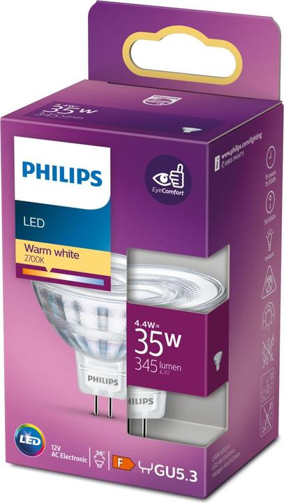 Actual product image Philips Lamp (GU5.3, 4.40 W, 345 lm, 1 x, F)