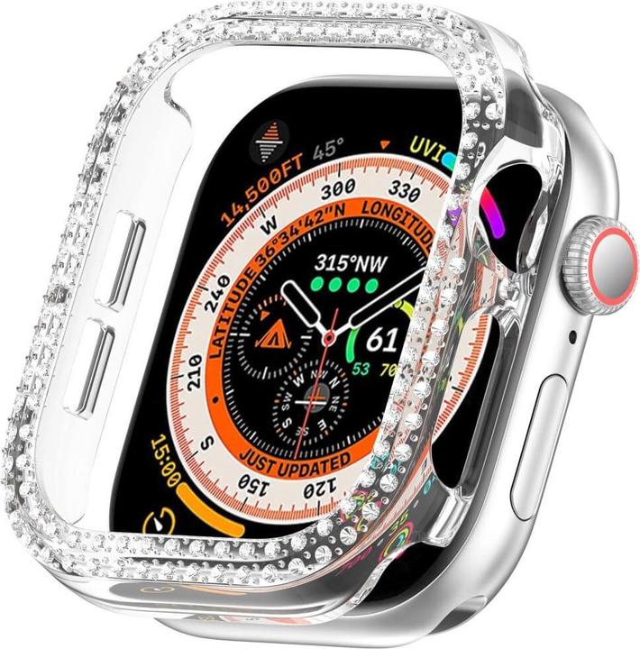 Actual product image Cover-Discount Apple Watch 10 - 46mm - Glitter rhinestone protective case