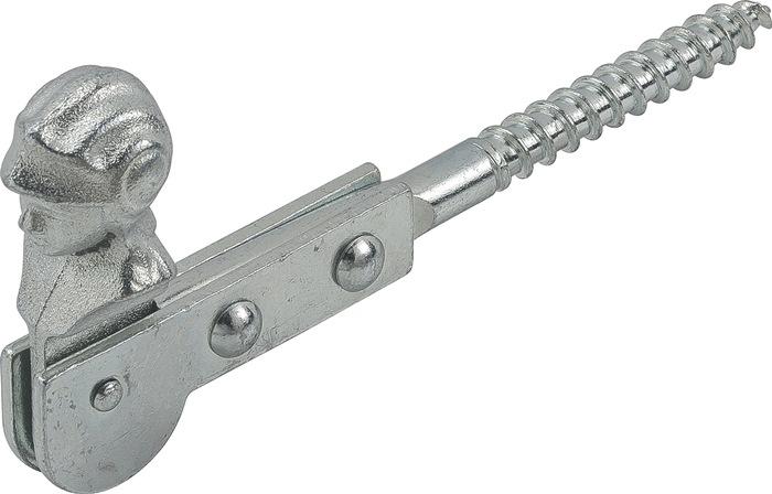 Produktbild Vormann Fensterladenfeststeller Länge 120 mm Stahl blau verzinkt mit Frauenkopf, zum Einschrauben (1 Stk.)