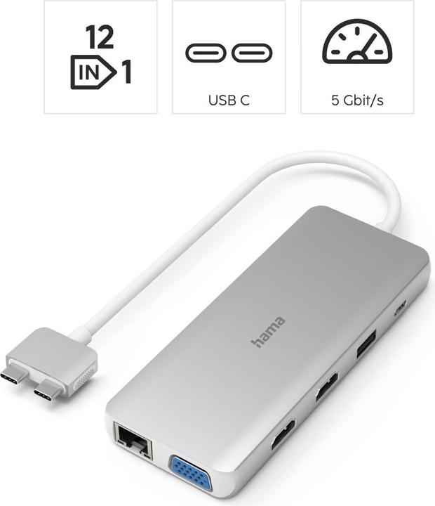 Image du produit Hama Hub USB-C (USB-C, 12 Ports)