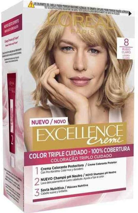 Immagine prodotto L'Oréal Paris Inchiostro crema EXCELLENCE #8 rubio claro (#8 rubio claro)