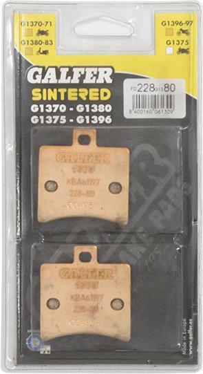Actual product image Galfer Bike G1380 FD228 (Sintered metal)