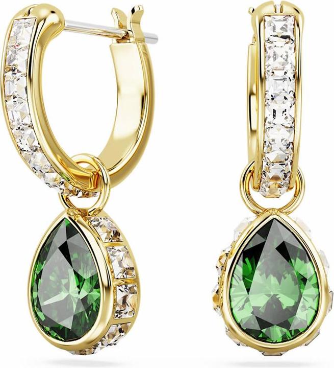 Produktbild Swarovski Stilla Drop Ohrhänger Tropfenschliff Grün Gold (Swarovski Metall)