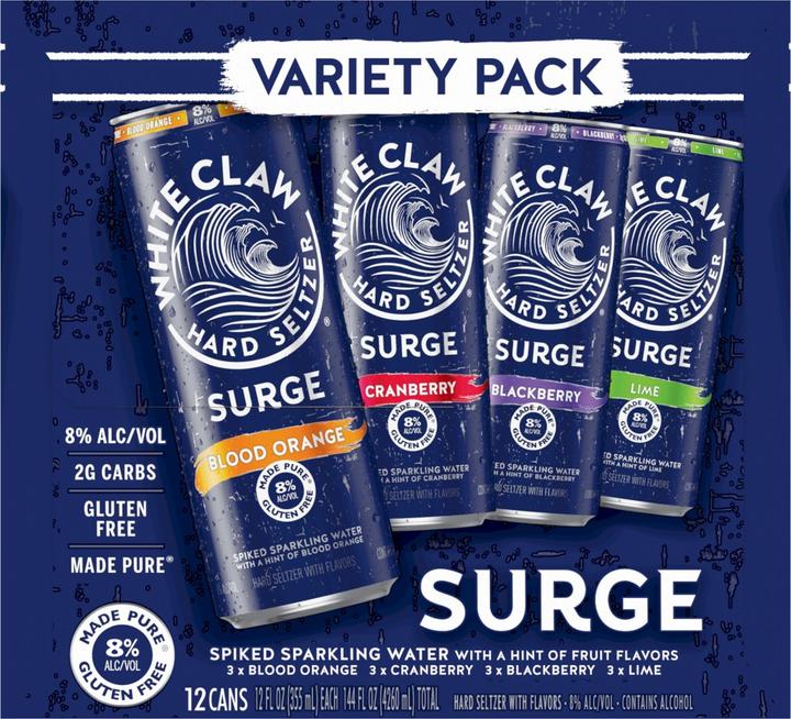 Immagine prodotto White Claw SURGE Seltzer duro VARIETÀ Confezione / (24 x 35,5 cl)