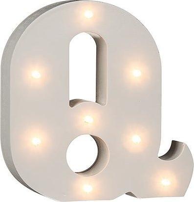 Actual product image Geschenkidee Illuminated LED wooden letter "Q"