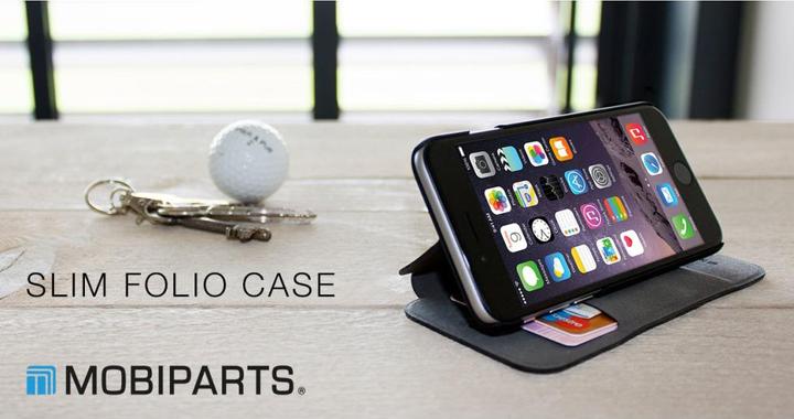 Actual product image Mobiparts Slim Folio Case Samsung Galaxy S5 Black (Samsung Galaxy S5)