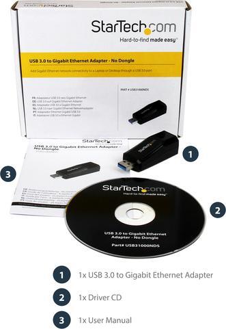 Actual product image StarTech USB 3.0 Gigabit Network Adapter (USB, RJ45 (1x))
