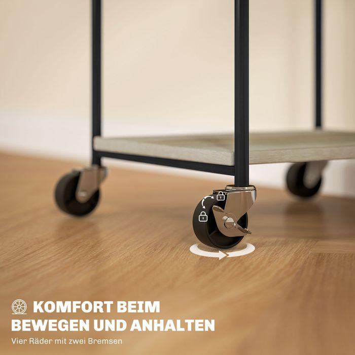 Actual product image Swisshandel24 Druckertisch mit Rolle, Druckerständer mit 3-Ebene, Druckerhalter, Druckerwagen