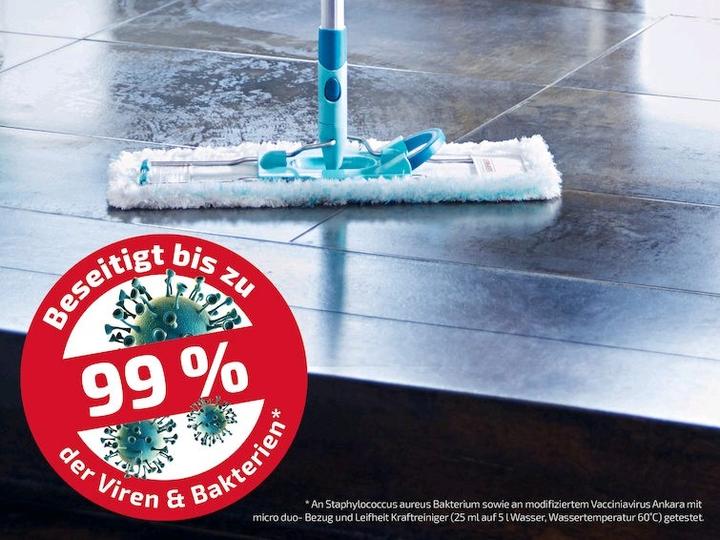 Produktbild Leifheit Bodenwischer Profi XL micro duo mit Aluminiumstiel (1 Stk.)