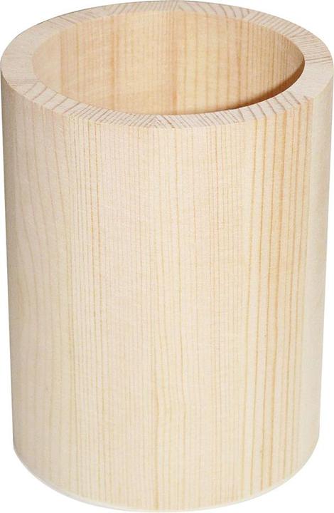 Image du produit Swiss Natura Porte-crayons en bois, rond, naturel, 10 x 8 cm