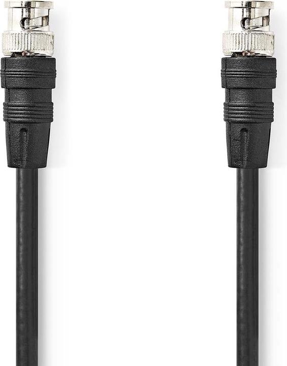 Produktbild Nedis BNC-Videokabel | BNC-Stecker | BNC-Stecker | Vernickelt | 75 Ohm | 2.00 m | Rund | PVC | Schwa (75 dB, Antennenkabel)