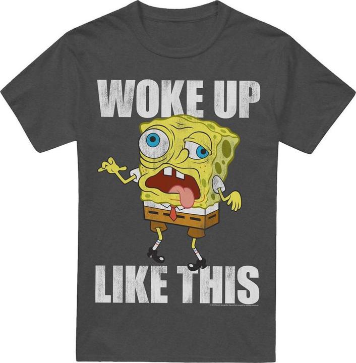Image du produit Spongebob Squarepants - T-shirt WOKE UP LIKE THIS MEME - Adulte (XL)