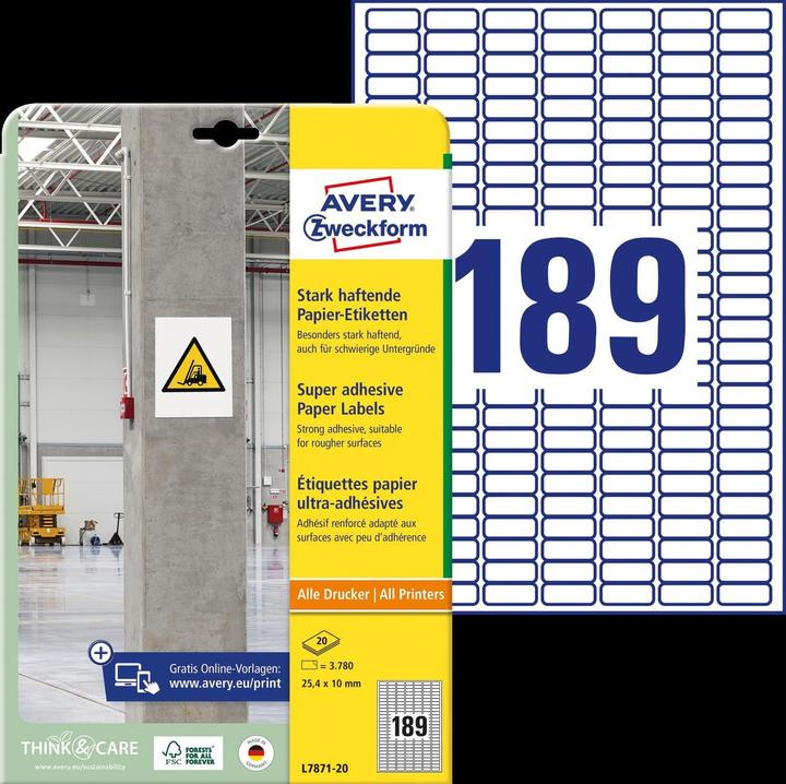Actual product image Avery Paper labels