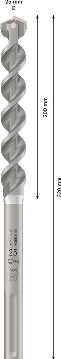 Actual product image Bosch Professional Zubehör Hammer drill SDS max-4 25 x 200 x 320 mm (25 mm)