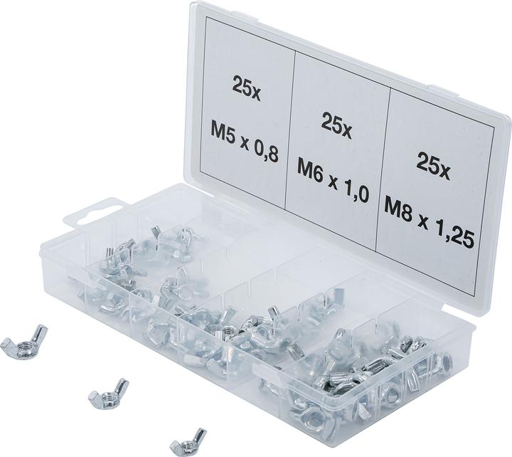 Image du produit BGS Assortiment d’écrous-papillons 75 pièces