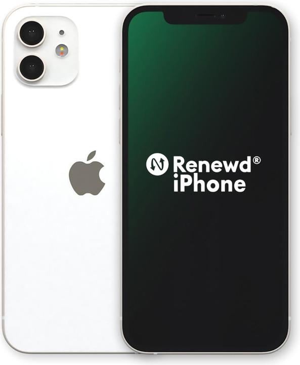 Renewd iPhone 12 (64 Go, Blanc, 6.10", 12 Mpx, Double SIM, A / Comme neuf)
