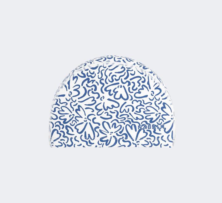 Image du produit Nabaiji Bonnet de bain tissu enduit Imprimé taille M - Ondu blanc/bleu
