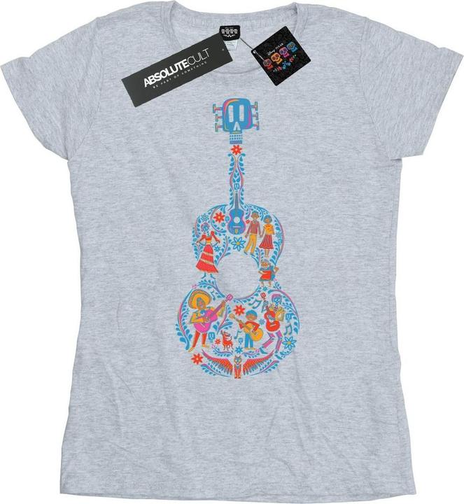 Actual product image Disney Womens/Ladies Coco Guitar Pattern Cotton T-Shirt (S)