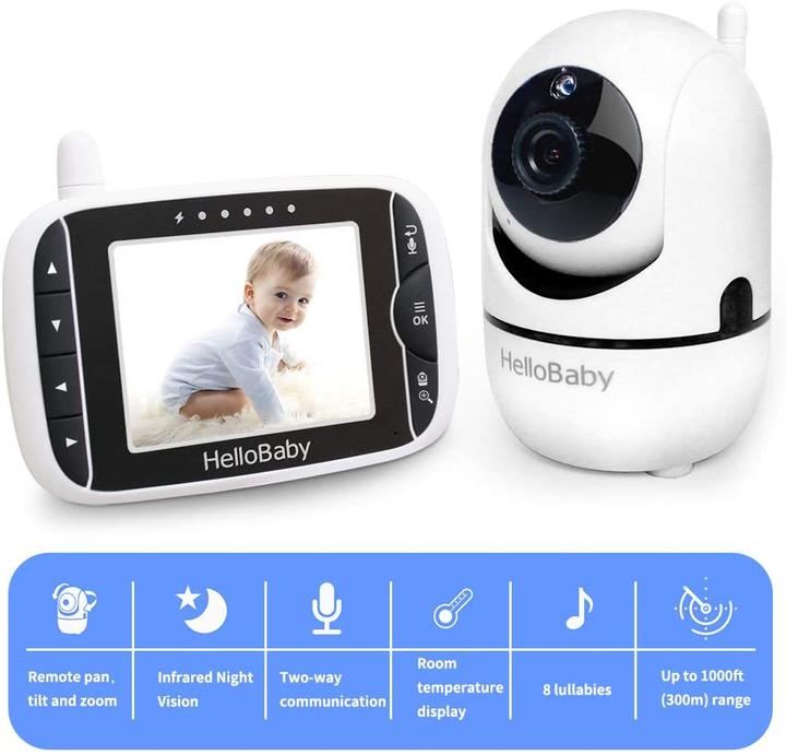 Actual product image HelloBaby HB65 Baby monitor with camera (Video & Audio, 300 m)