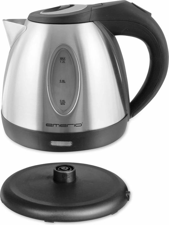 Image du produit Emerio Bouilloire, 1.2L, acier inoxydable, indicateur de niveau d'eau (1.20 l, Prise UE)