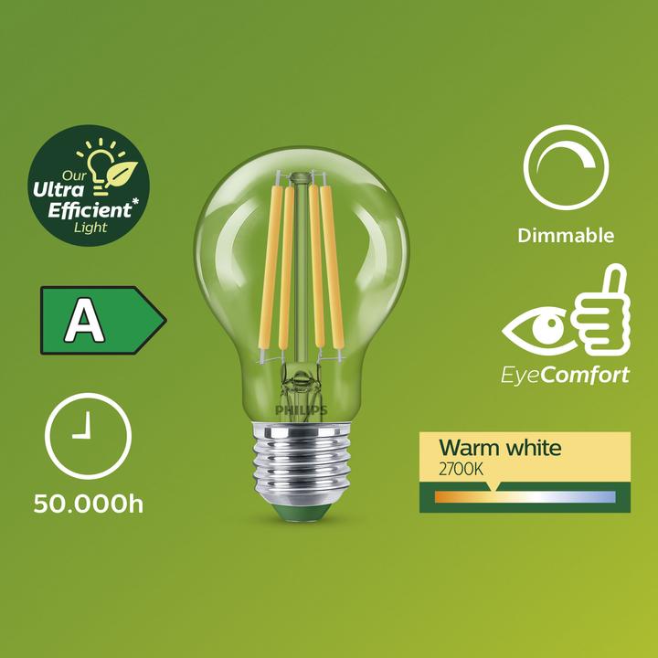 Productafbeelding Philips Ultra Efficiënt (E27, 4 W, 840 lm, 1 x, A)