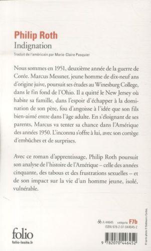 Actual product image Indignation (French, Roth Philip, 2012)