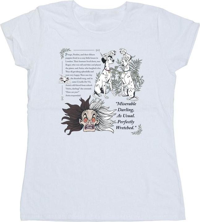 Actual product image Disney Womens/Ladies 101 Dalmatians Miserable Darling Cotton T-Shirt (L)