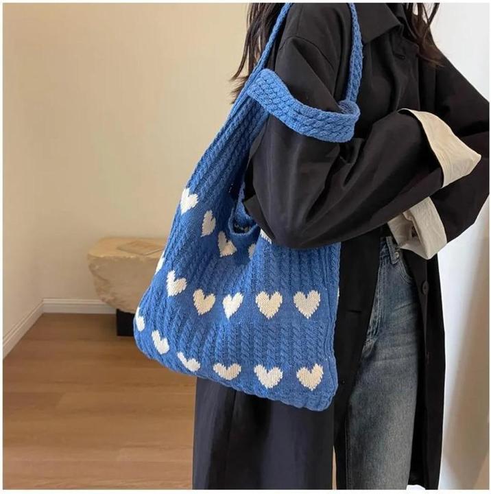 Only-Bags.Store Knitted Handbags Large Capacity Bags Shoulder Bag Autumn Handbags Casual Woven