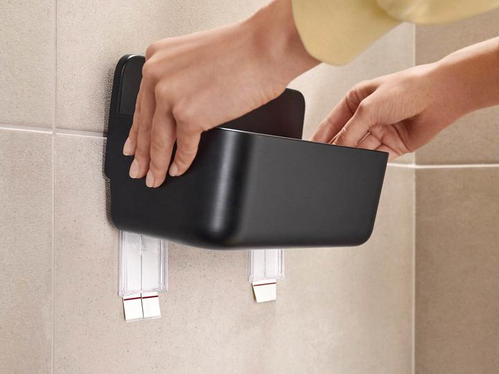 Actual product image tesa LAVAA shower basket, medium incl. adhesive solution without drilling