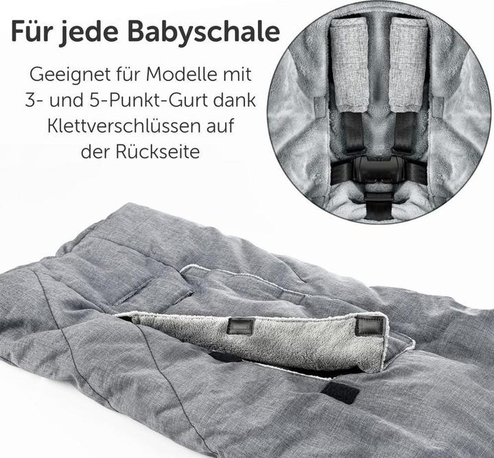 Produktbild Zamboo Fusssäcke für Babyschalen & Babywannen Winter-Fusssack Babyschale 3M PRO - für alle Gurtsysteme