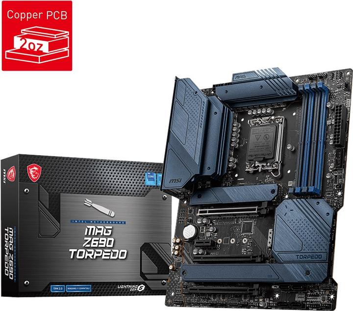 Immagine prodotto MSI MAG Z690 SILURO (LGA 1700, Intel Z690 (DDR5), ATX)
