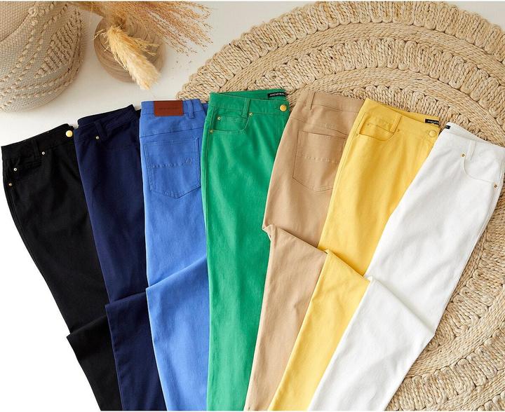 Immagine prodotto Anne Weyburn Pantaloni dritti a cinque tasche in cotone elasticizzato (40)