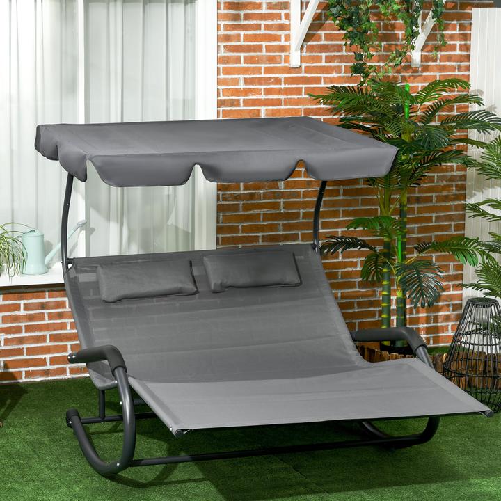 Actual product image Outsunny Double sun lounger (200 cm)