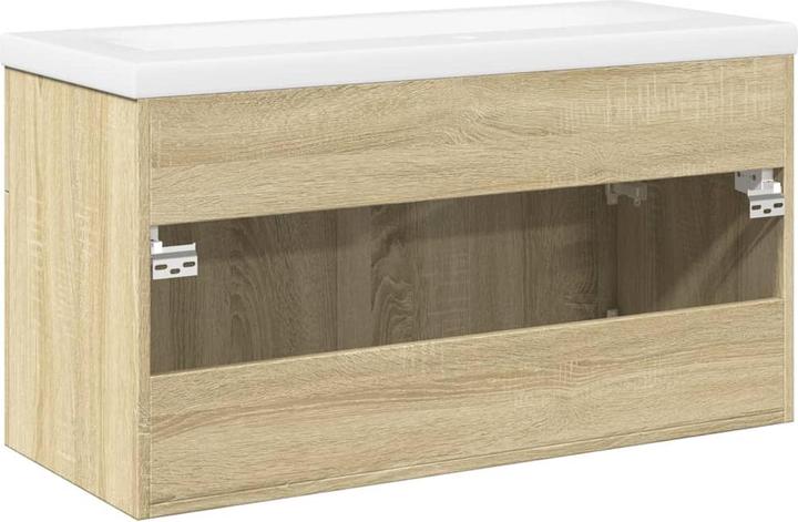 Actual product image VidaXL Vanity unit Wall-mounted vanity unit Bathroom cabinet with built-in basin