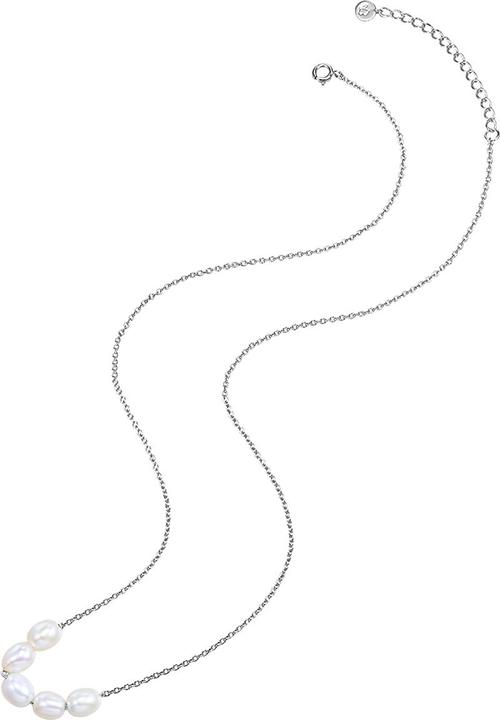Image du produit Glanzstücke München Femme argent sterling perle d'eau douce de culture argent 40,0 cm chaîne de base + 5,0 cm (Argent Sterling, 40 - 45 cm)