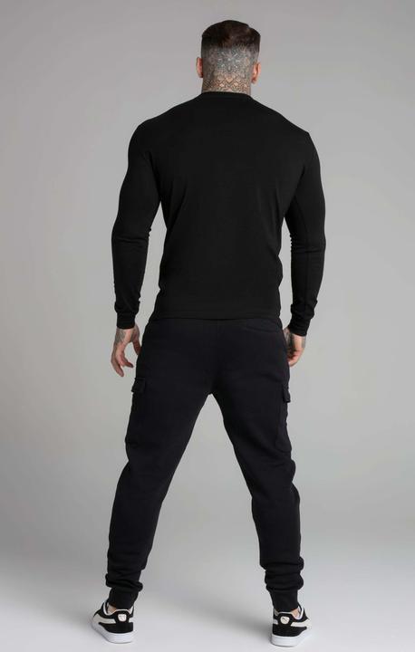 Actual product image Siksilk Sweatpants Black Essential Cargo Jogger (XS)