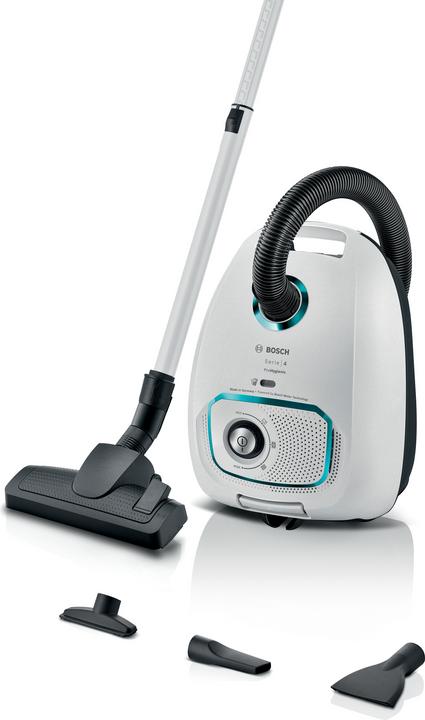 Produktbild Bosch Hausgeräte Serie 4, Staubsauger mit Beutel, ProHygienic, Weiss, BGD41HYG