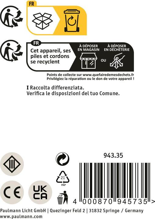 Image du produit Paulmann Applique murale solaire Ronas (310 lm, IP44)