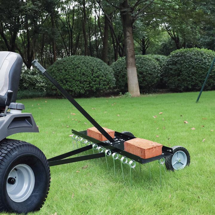 Image du produit Wiltec Scarificateur 100cm pour tondeuse autoportée Aérateur de pelouse Entretien de la pelouse Tracteur