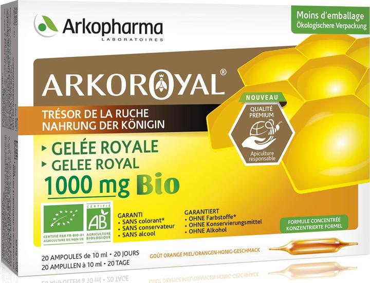 Image du produit Arkopharma Arkoroyal Bio Gelée Royal 1000mg (20 pièce(s), Ampoules, 385 g)