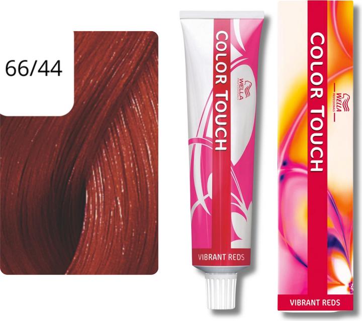 Actual product image Wella Colour Touch Vibrant Reds (66/44 dark blonde intensive red-violet)