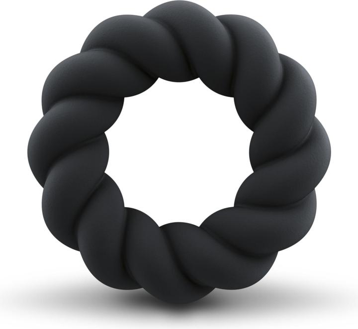 Rocks-Off Twist - Niet-trillende Cockring - Zwart