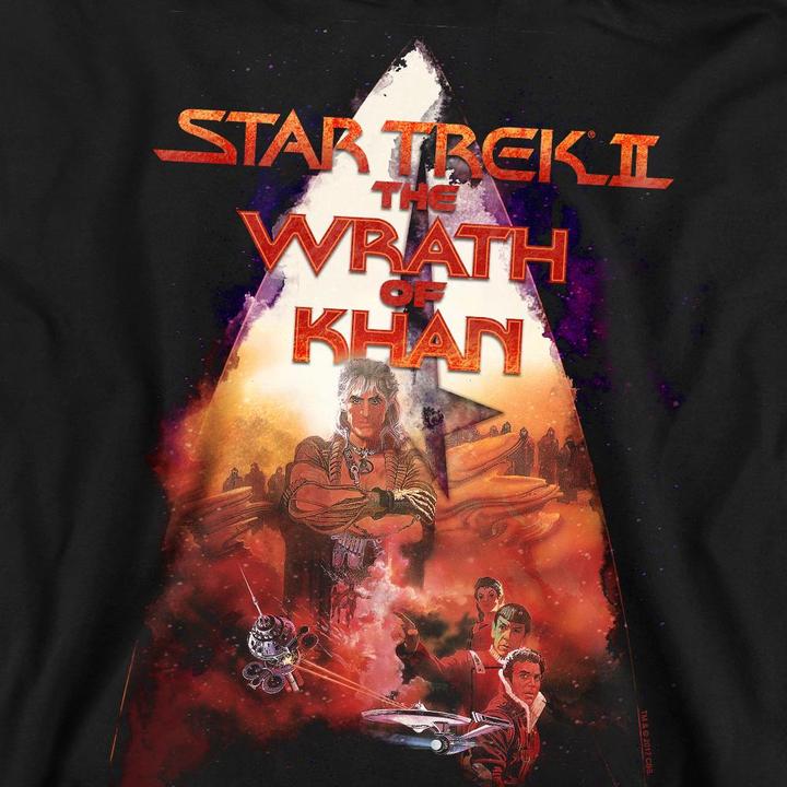 Actual product image Unisex Adult The Wrath of Khan Poster Sweatshirt (L)