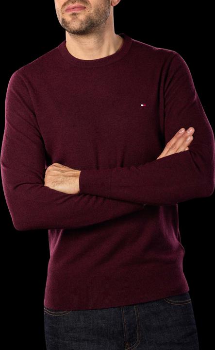 Actual product image Tommy Hilfiger Extrafine Soft Wool Sweater deep burgundy (XXL)