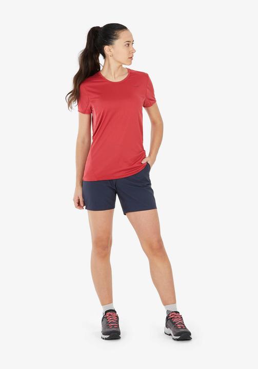 Produktbild Quechua Wandershirt Damen kurzarm Bergwandern - MH100 rot (M)