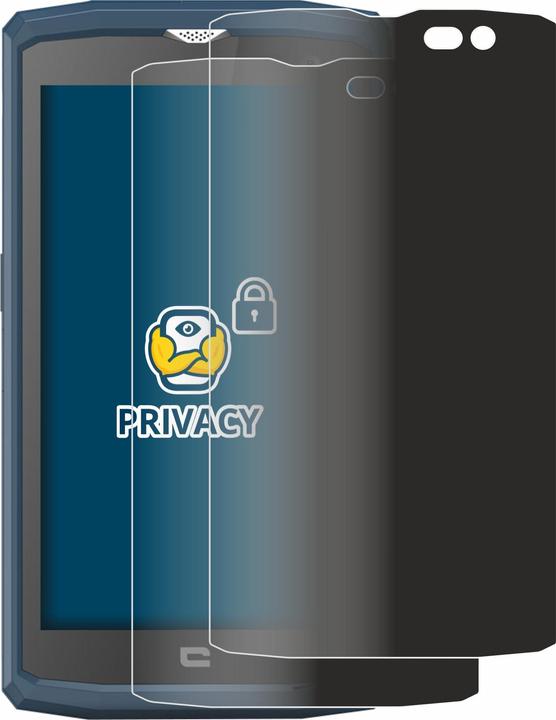 Productafbeelding BROTECT Anti-spionnetje privacyfolie Beschermfolie tegen blauw licht (2 Stuk, Crosscall Core-X3)