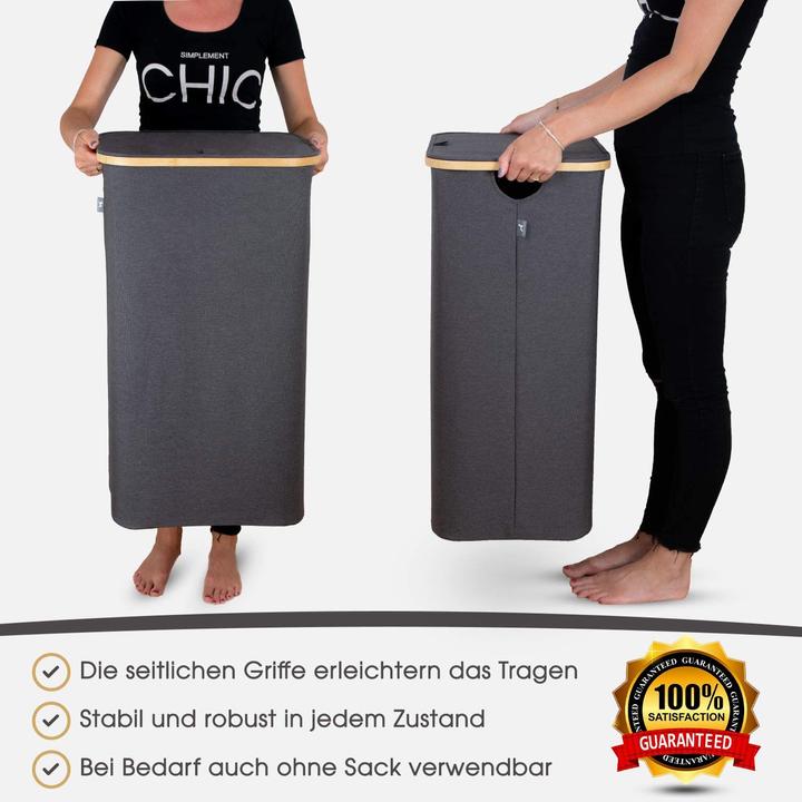 Actual product image Hennez Laundry basket with lid (100 l)