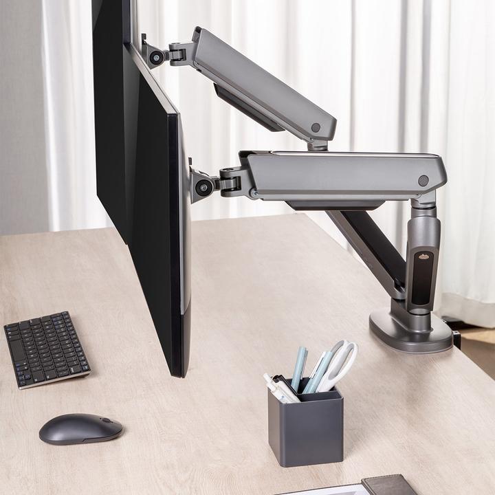 Immagine prodotto NanoRS Supporto per monitor da gioco a 2 pieghe 17-32 con illuminazione LED RGB regolabile Supporto da (Tavolo, 32.01")