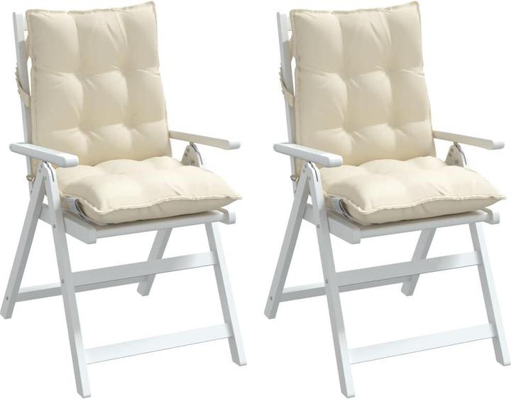 Actual product image VidaXL Low backrest cushions 2 pcs. Oxford fabric (100 x 50 x 7 cm)