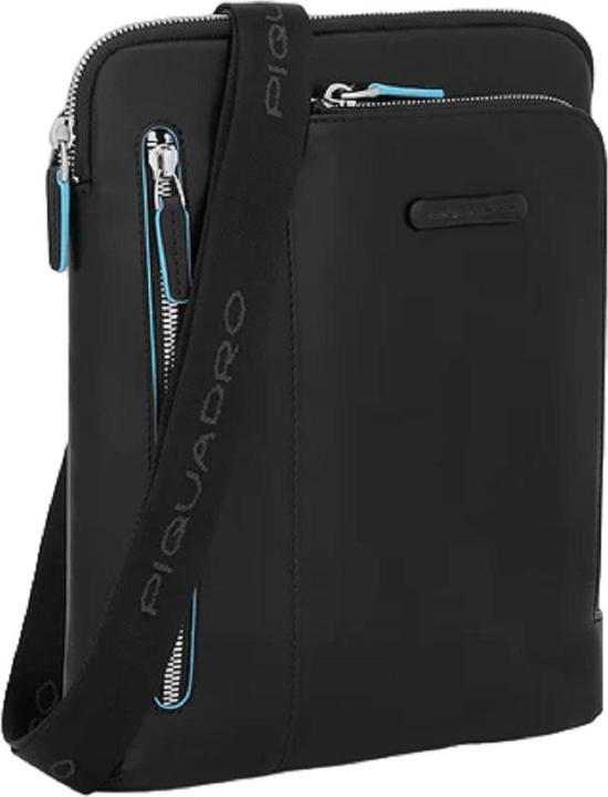 Actual product image Piquadro Blue Square - shoulder bag with double front pocket